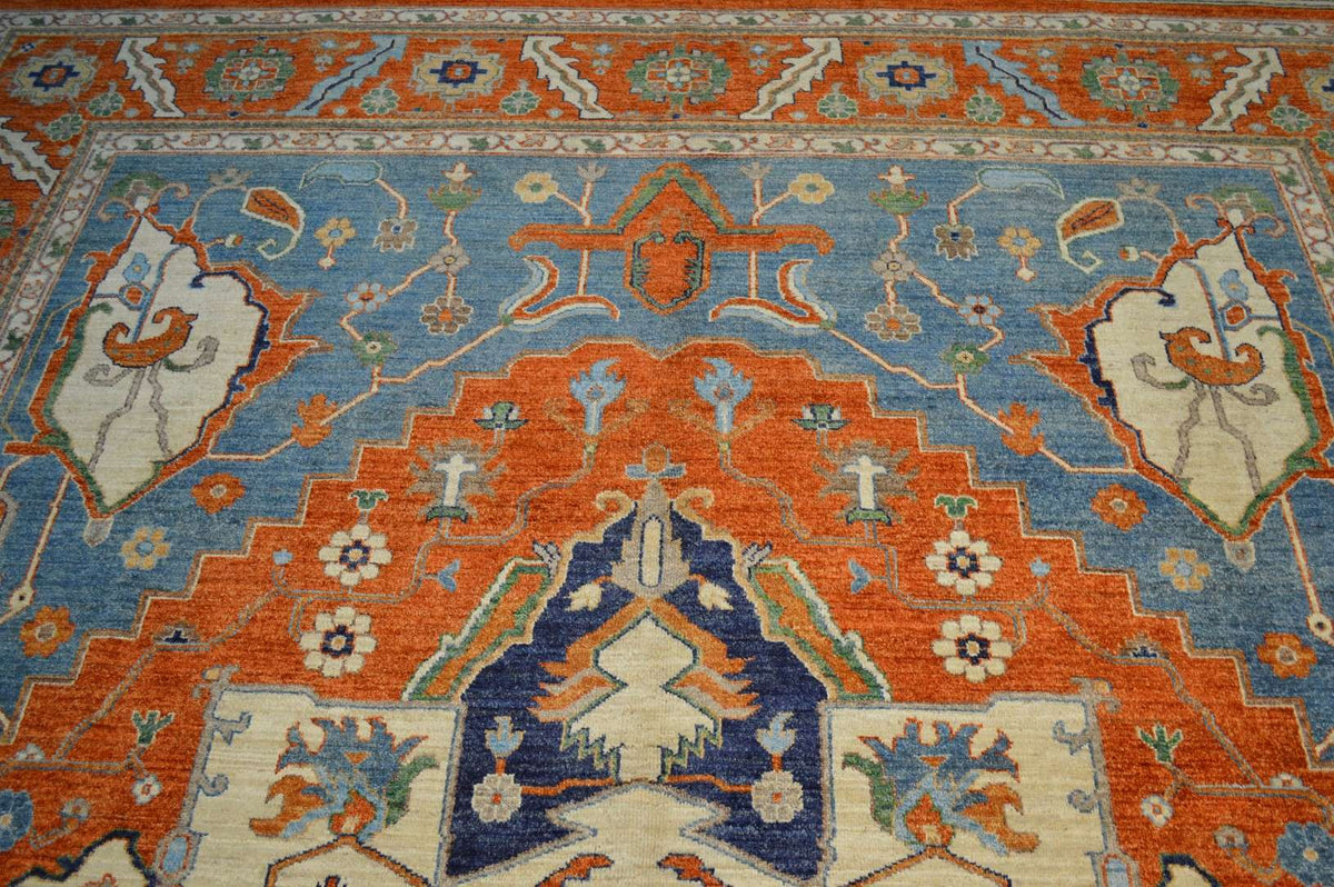 9' 0" x 12' 1" Pakistan Serapi Rug image 6