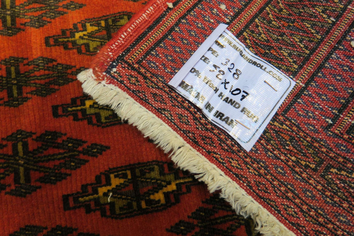 3' 5" x 1' 7" Persian Turkeman Rug image 1