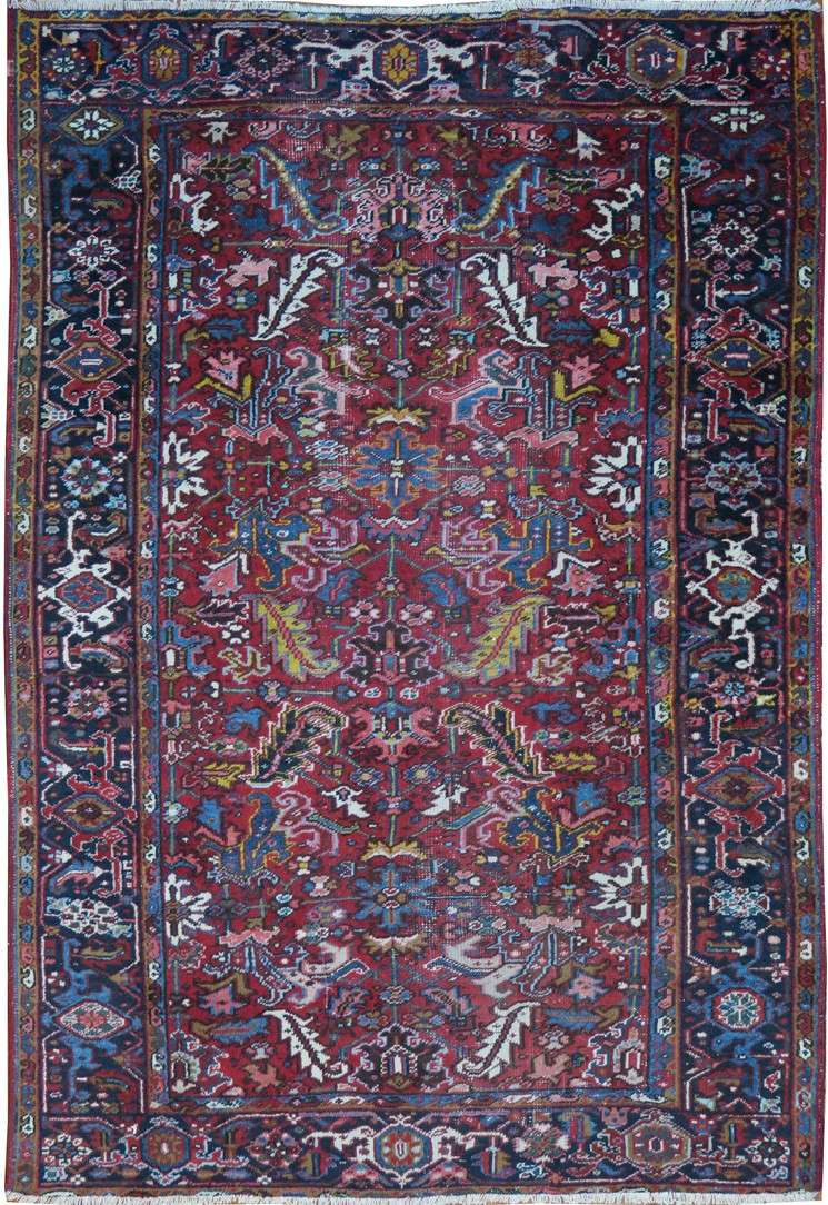 6' 7" x 9' 5" Persian Heriz Rug image 0