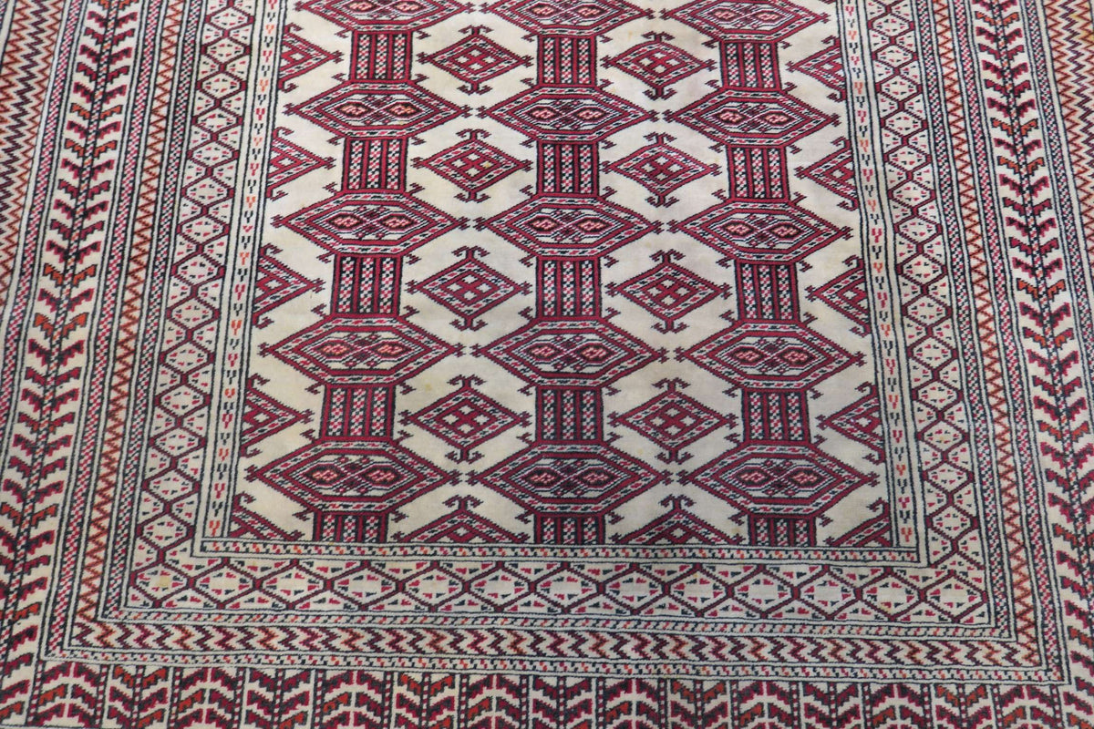 4' 1" x 5' 6" Persian Turkeman Rug image 2