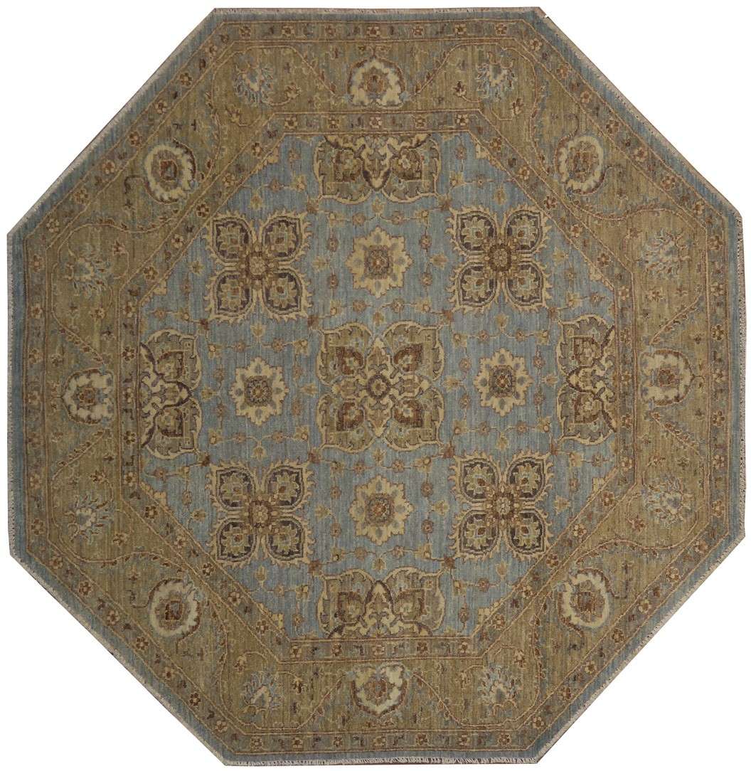 6' 0" x 6' 0" Pakistan Peshawar Octagon Rug image 0