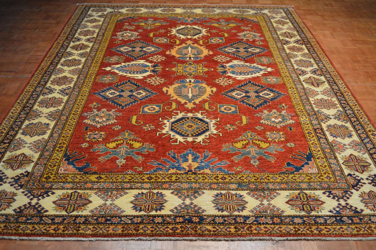 8' 0" x 10' 0" Pakistan Kazak Rug image 1
