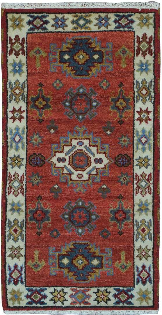 2' 0" x 4' 0" India Kazak Rug image 0