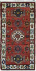 2' 0" x 4' 0" India Kazak Rug image 0