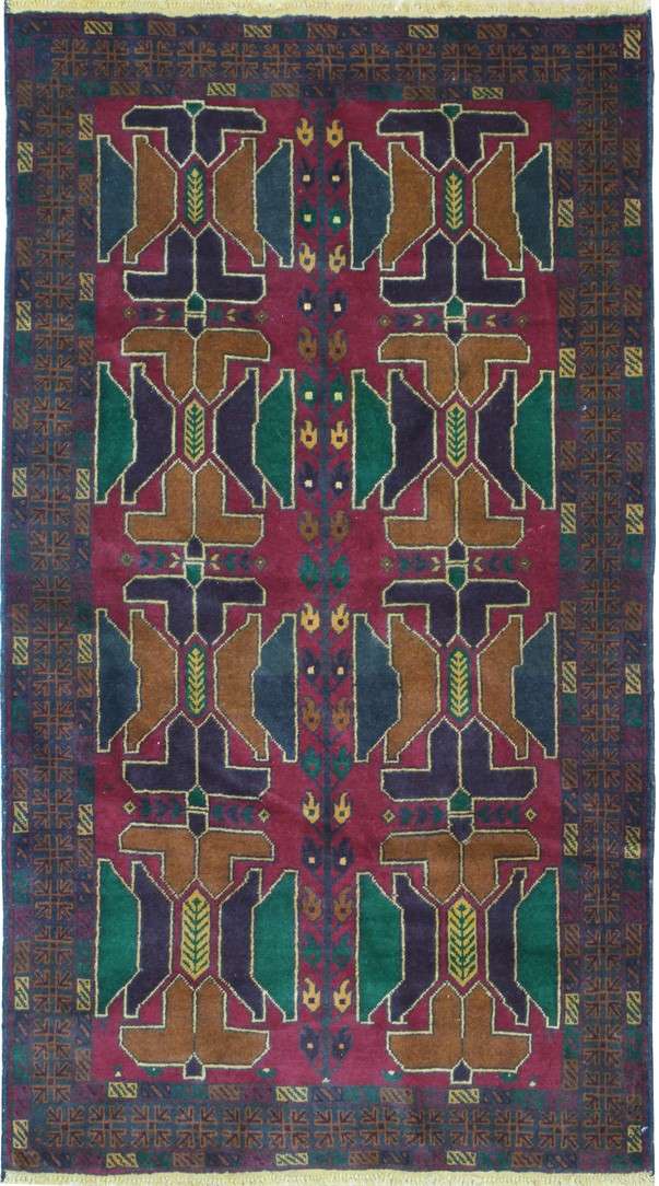 3' 5" x 6' 4" Afghanistan Belouch Rug image 0