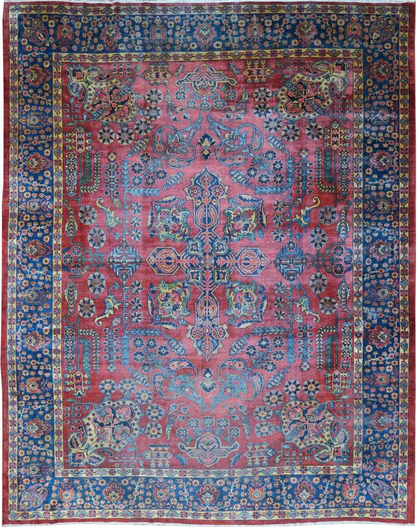 10' 5" x 13' 3" Persian Sarouk Rug image 0
