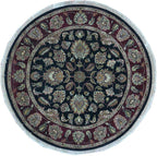 5' 3" x 5' 3" India Agra Round Rug image 0