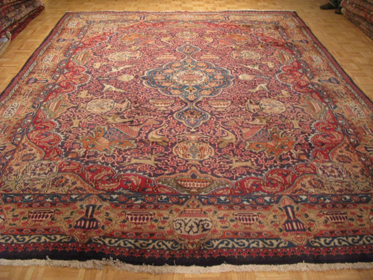9' 7" x 12' 9" Persian Kashmar Rug image 1