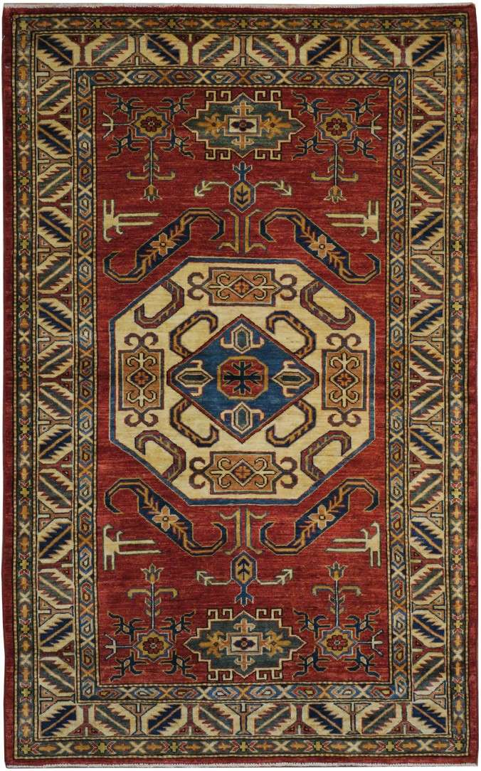 4' 3" x 7' 0" Pakistan Kazak Rug image 0