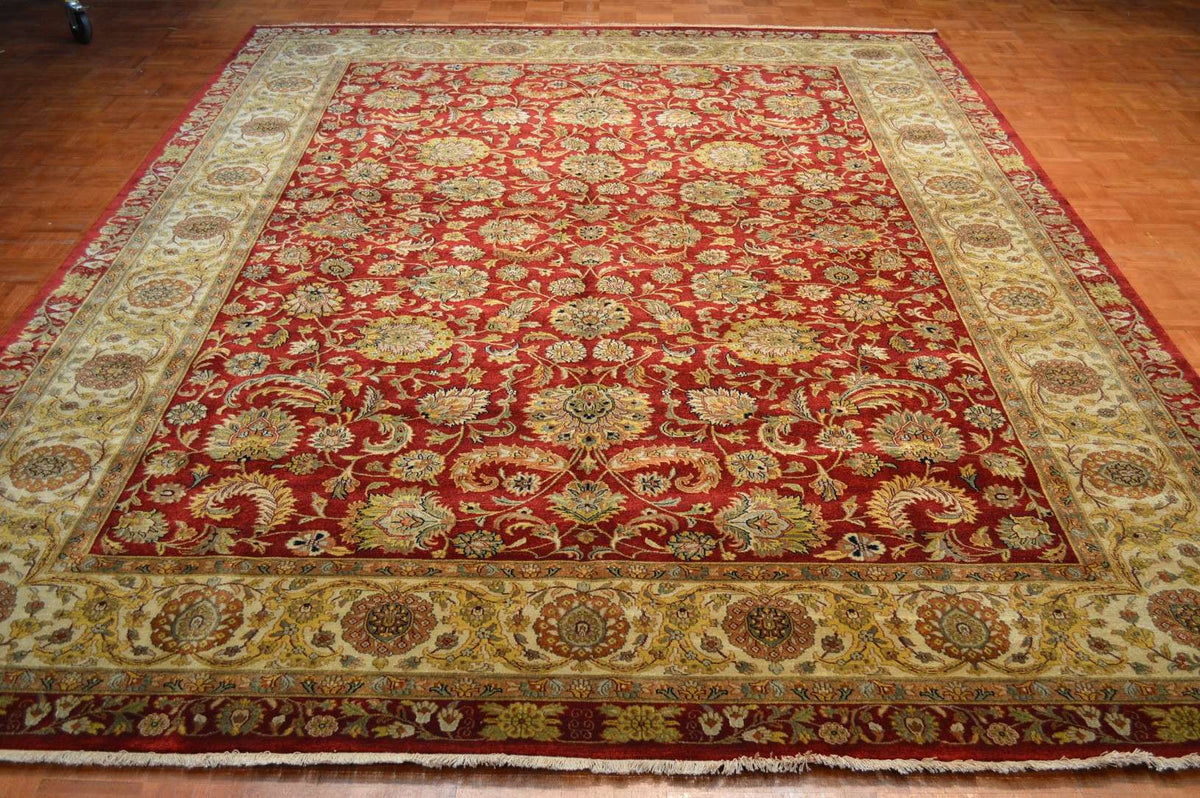 9' 0" x 12' 1" India Agra Rug image 1