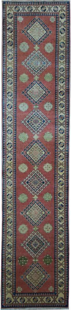 2' 7" x 11' 9" Pakistan Kazak Runner image 0