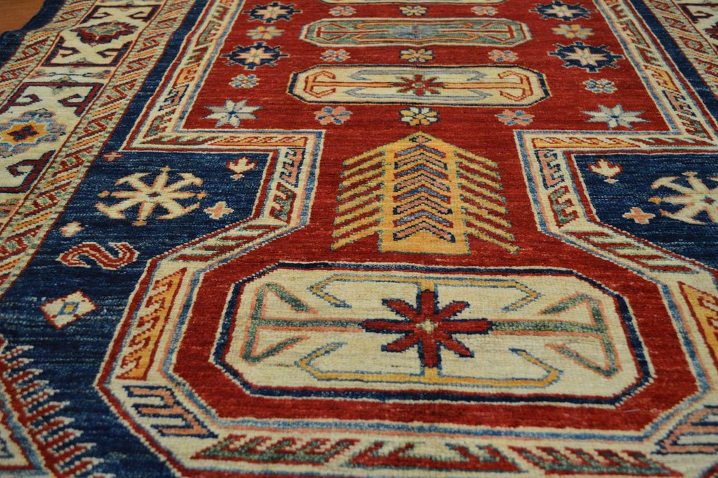 4' 0" x 6' 3" Pakistan Kazak Rug image 6