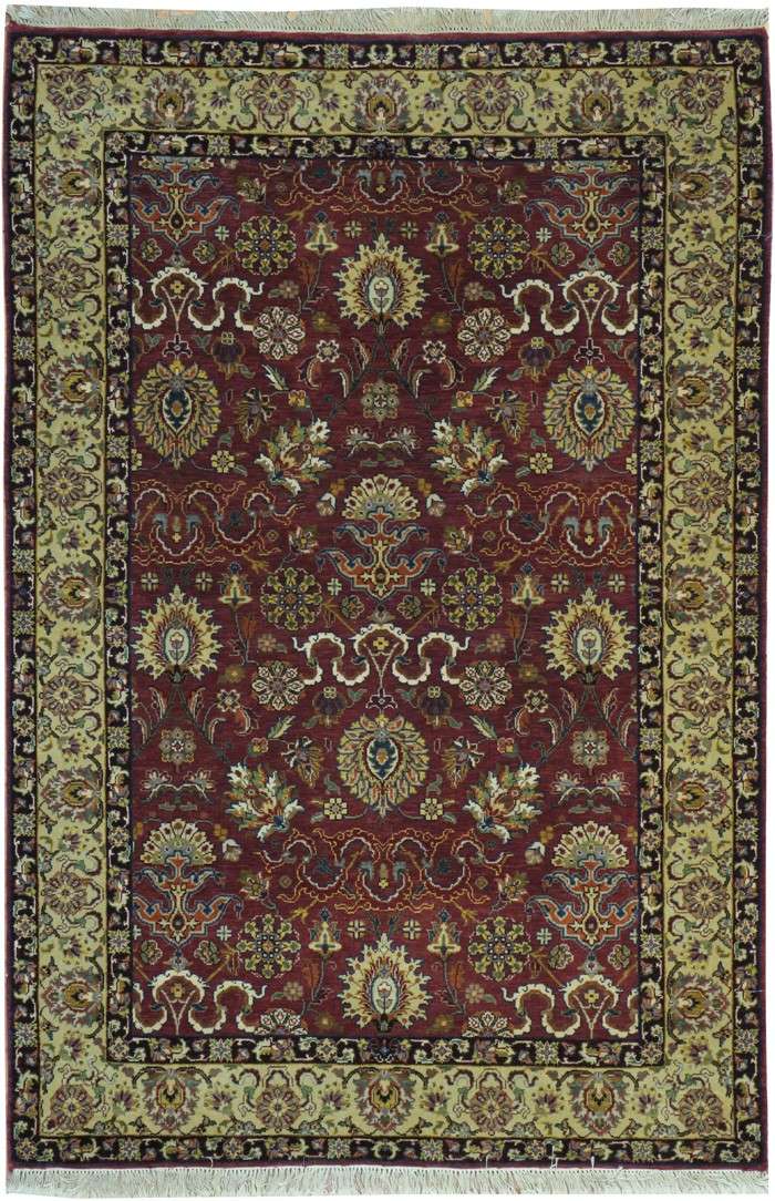 4' 0" x 5' 9" India Agra Rug image 0