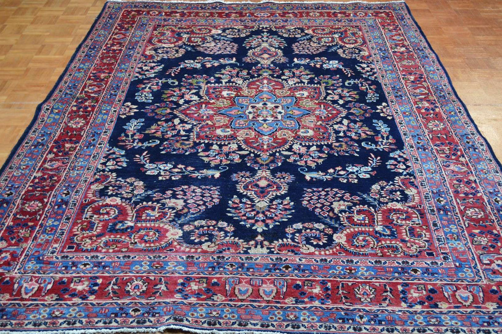 6' 6" x 9' 3" Vintage Mashhad Rug image 1