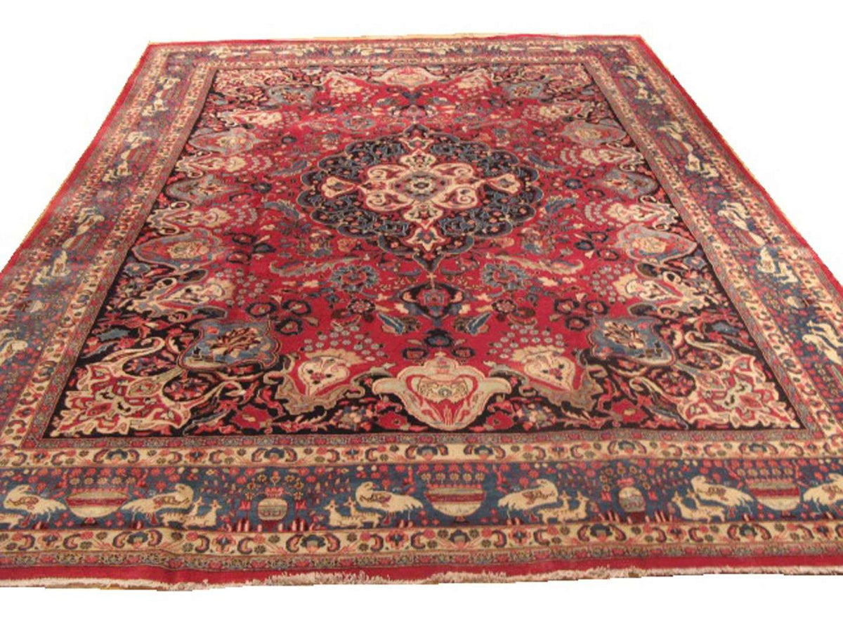 9' 5" x 12' 5" Persian Mashhad Rug image 0