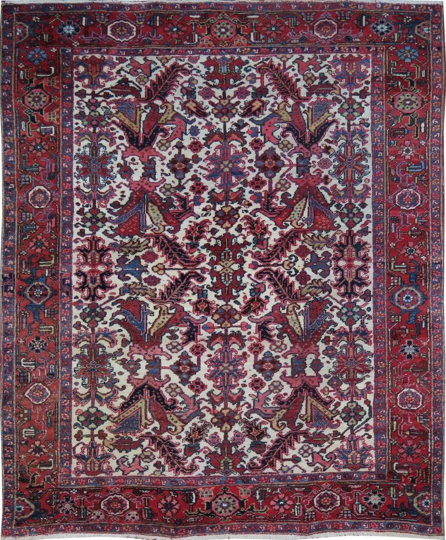7' 4" x 8' 8" Persian Heriz Rug image 0
