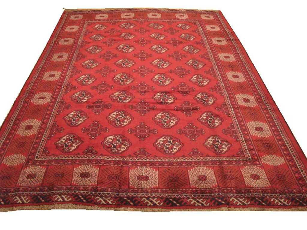 6' 9" x 10' 1" Persian Turkmen Rug image 0