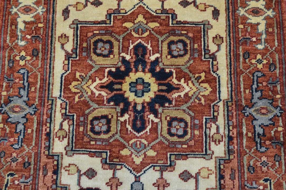 2' 7" x 12' 0" India Serapi Runner image 3