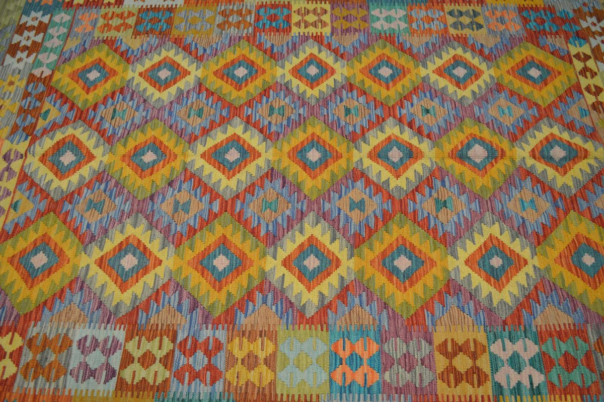 5' 7" x 8' 1" India Kilim Rug image 2