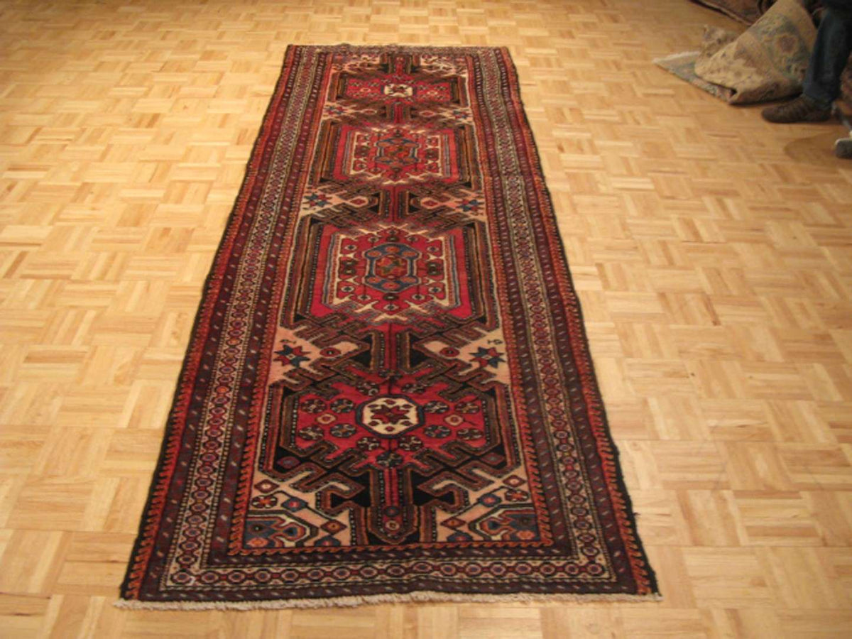 3' 5" x 10' 4" Persian Mazlaghan Runner image 1