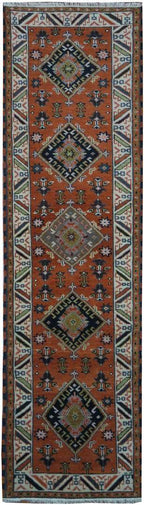 2' 6" x 9' 8" India Kazak Runner image 0