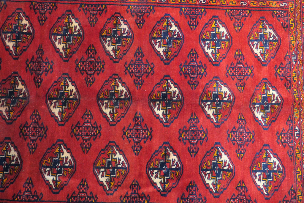 4' 9" x 5' 6" Persian Turkeman Rug image 7
