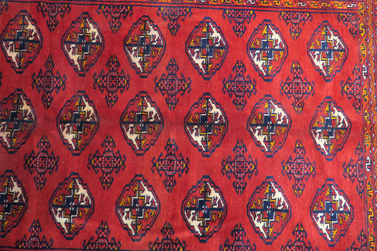 4' 9" x 5' 6" Persian Turkeman Rug image 7