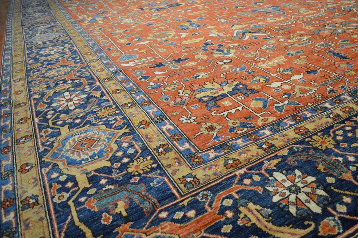 11' 8" x 19' 8" Pakistan Serapi Rug image 9
