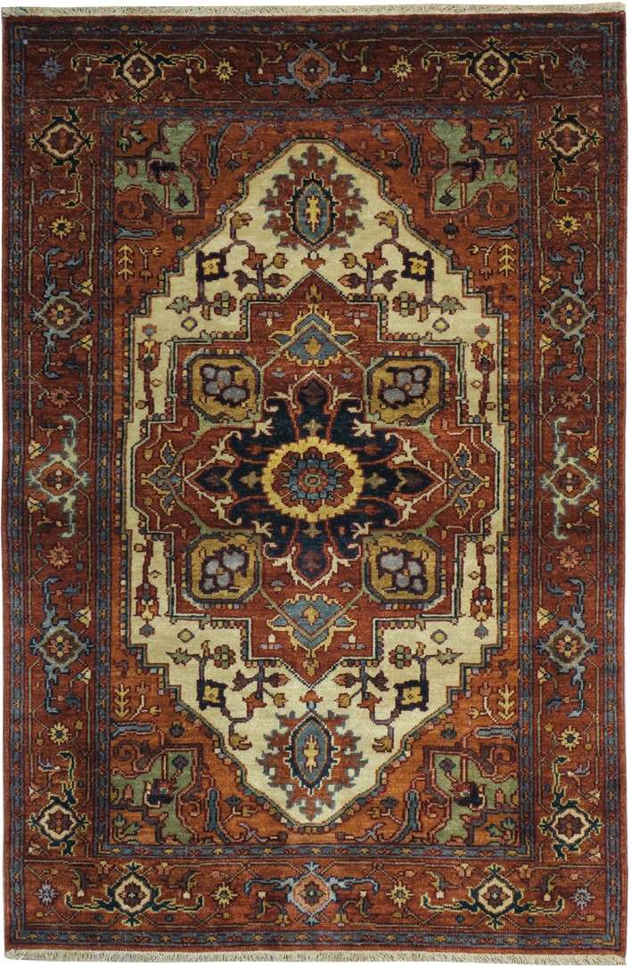 4' 0" x 6' 0" India Serapi Rug image 0