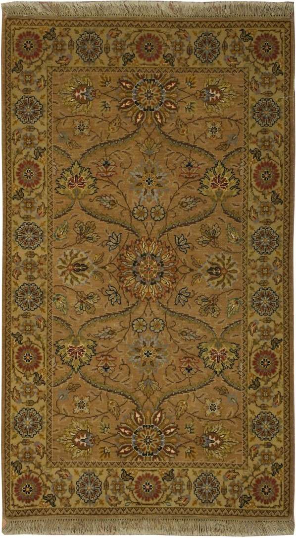 2' 4" x 4' 3" India Agra Rug image 0