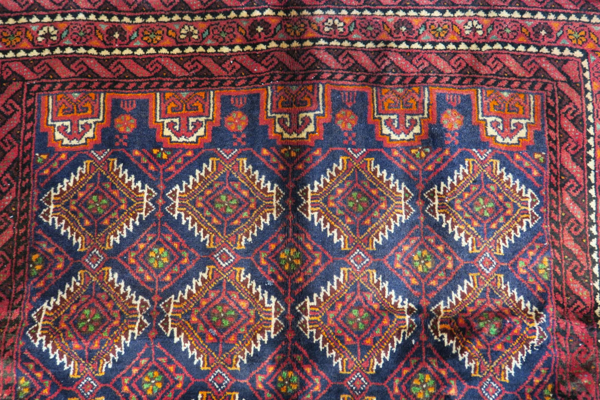3' 4" x 6' 6" Persian Baluch Rug image 3