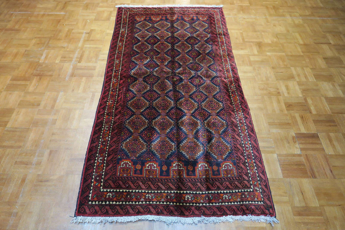 3' 4" x 6' 6" Persian Baluch Rug image 5