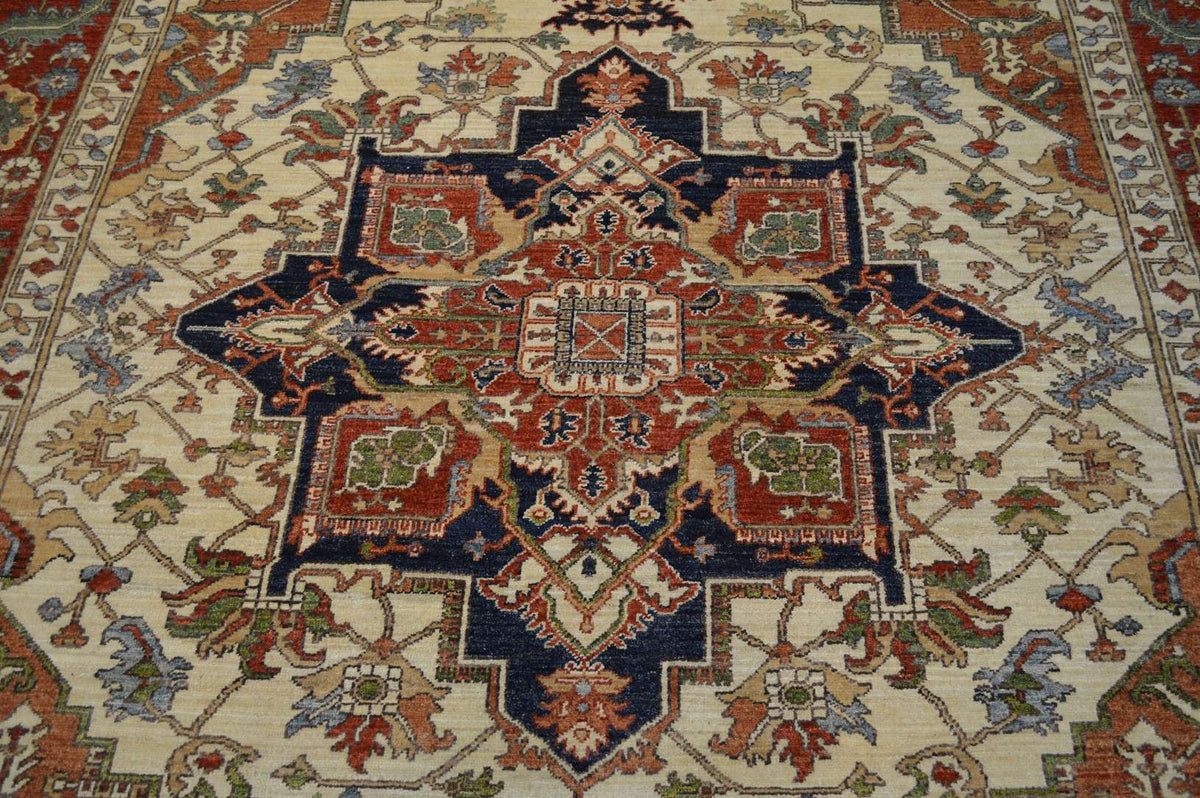 8' 1" x 10' 1" Pakistan Serapi Rug image 8