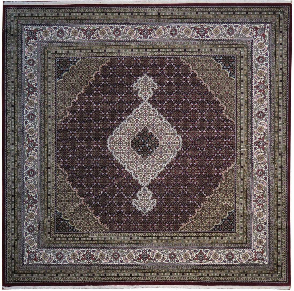 8' 1" x 8' 2" India Bijar Square Rug image 0