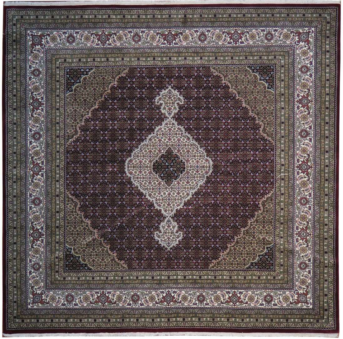 8' 1" x 8' 2" India Bijar Square Rug image 0