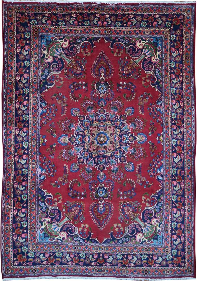 7' 8" x 11' 0" Persian Mashhad Rug image 0