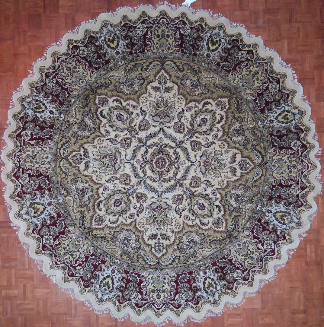 10' 0" x 10' 0" India Agra Round Rug image 0