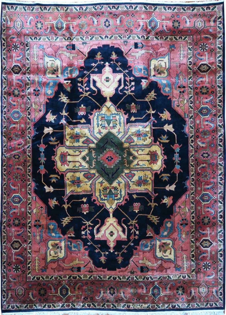 10' 0" x 14' 2" India Heriz Rug image 0
