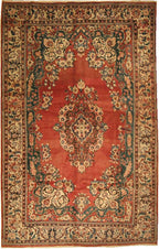 6' 1" x 10' 8" Persian Sarouk Rug image 0