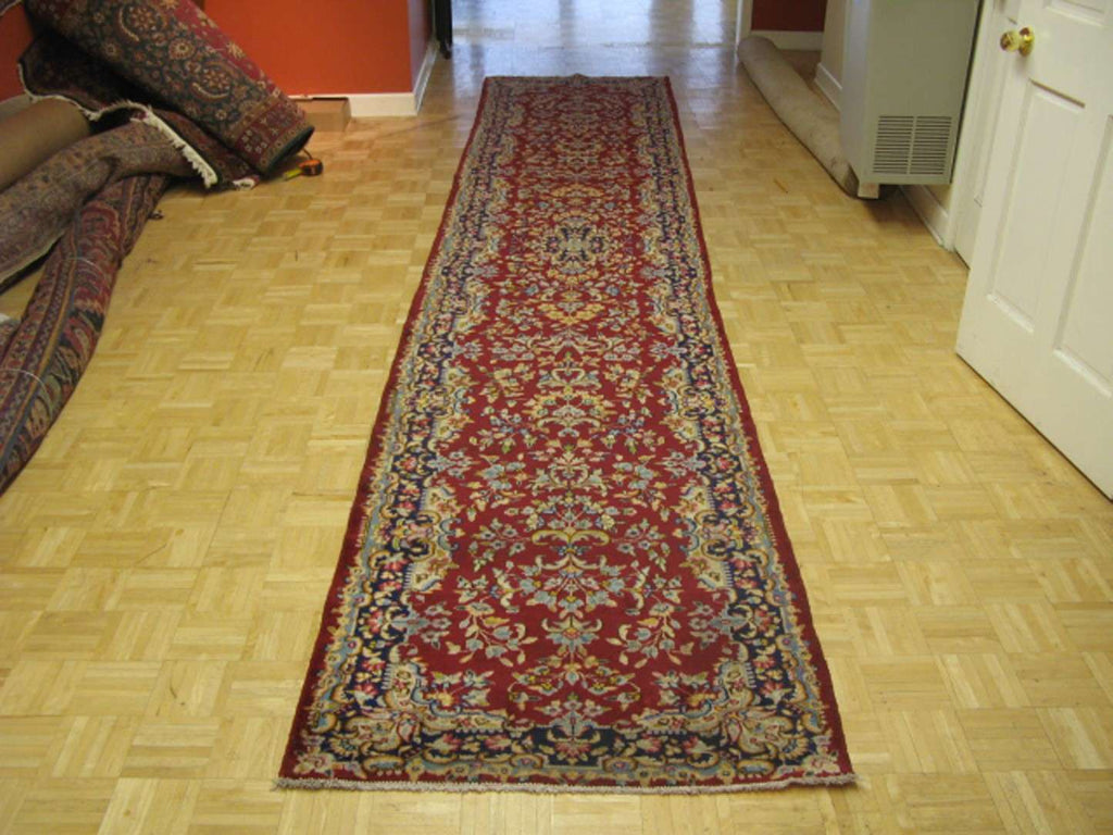 3' 4" x 16' 6" Persian Kerman Runner image 1