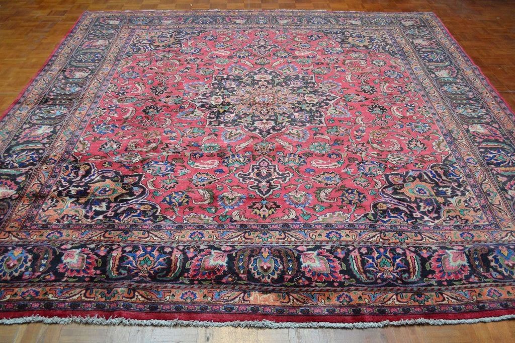 9' 8" x 11' 0" Persian Mashhad Rug image 1