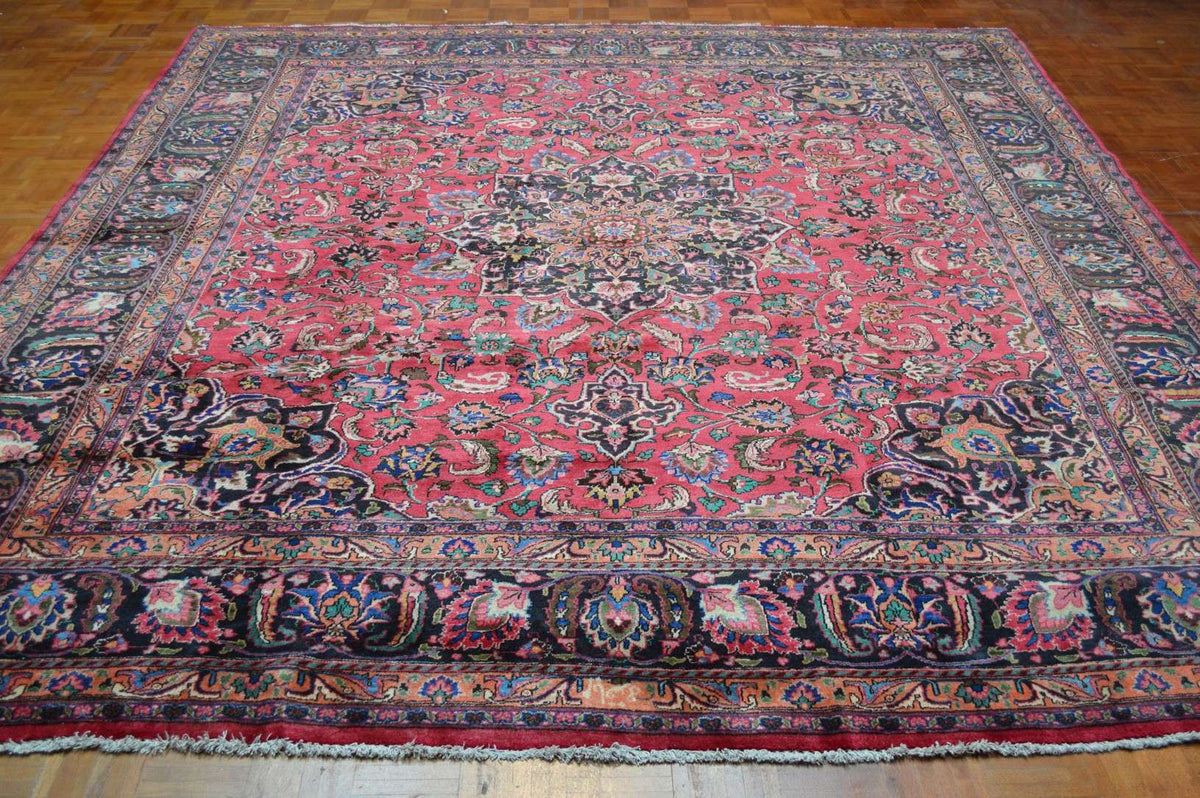 9' 8" x 11' 0" Persian Mashhad Rug image 1