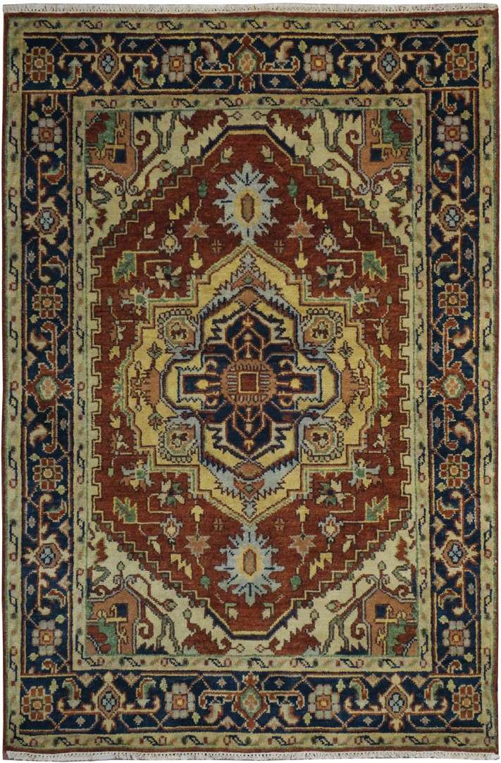 4' 0" x 6' 0" India Serapi Rug image 0