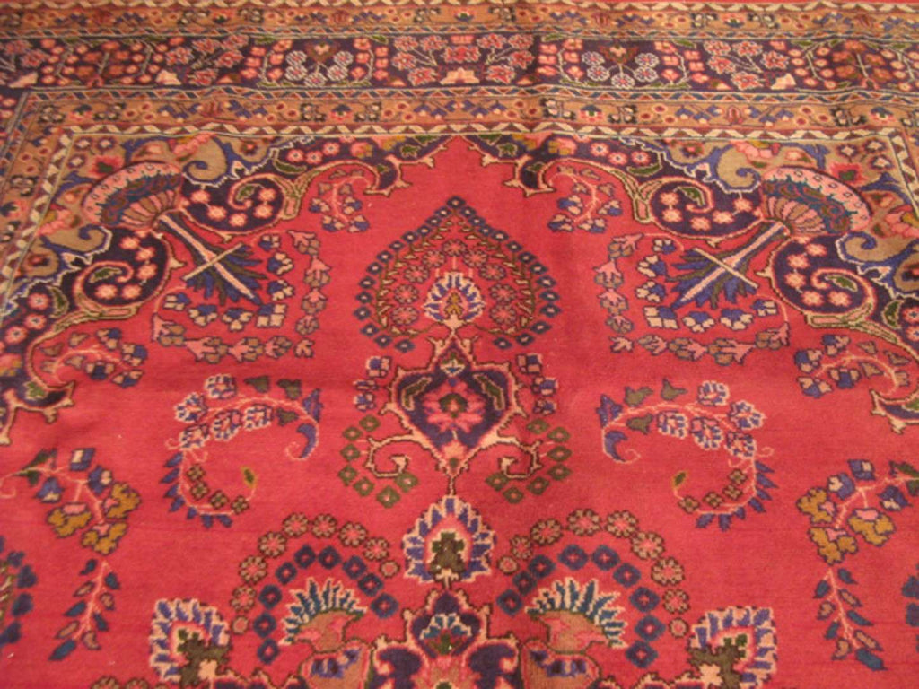 6' 7" x 9' 7" Persian Mashhad Rug image 8