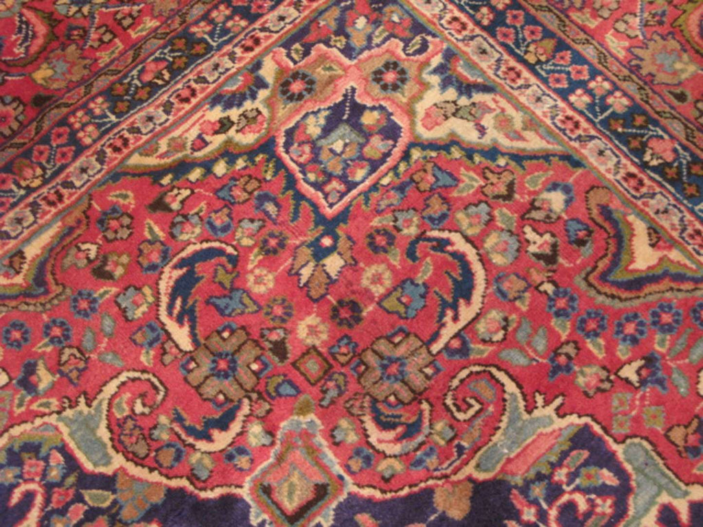 9' 8" x 13' 0" Persian Mashhad Rug image 2