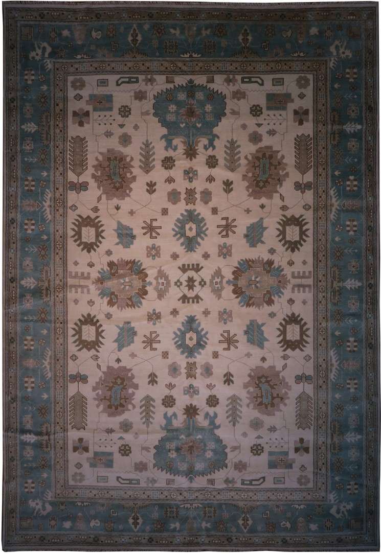 12' 3" x 17' 8" India Oushak Rug image 0