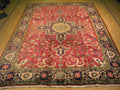 7' 4" x 10' 6" Persian Heriz Rug image 1