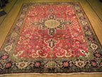 7' 4" x 10' 6" Persian Heriz Rug image 1
