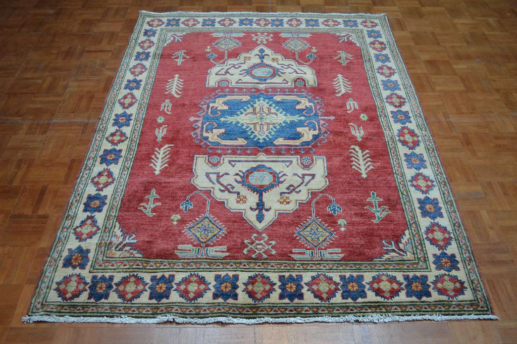 4' 9" x 6' 6" Caucasian Kazak Rug image 1