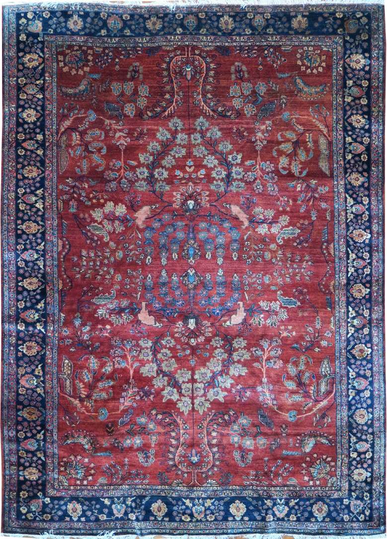 8' 8" x 12' 0" Persian Sarouk Rug image 0